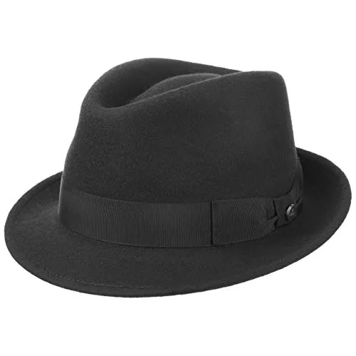 Lierys Trilby Herrenhut mit Ripsband schwarz L (58-59 cm) - Caps & Hüte – Stilvoller Herrenhut aus 100% Wollfilz, ideal für besondere Anlässe oder den Alltag, mit elegantem Ripsband und optimaler Passform.