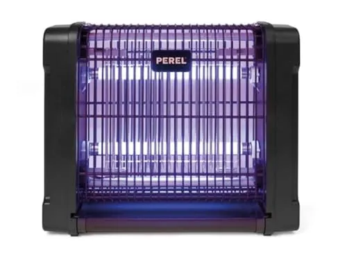 Perel Insektenvernichter – Elektrisch mit Hochspannungsgitter 2800 V - Pflegemittel & Schädlingsbekämpfung – Effektive und chemiefreie Insektenbekämpfung für Räume bis 30 m², leise im Betrieb für ungestörte Momente.