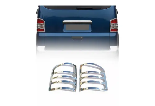 OMAC Zierleisten-Aufkleber Rücklicht Leisten für VW Transporter T5 2003-2010 - Hochwertige Edelstahl-Aufkleber für Autozubehör, rostbeständig und einfach zu installieren, schützen Ihre Originalteile vor Kratzern und verleihen Ihrem Fahrzeug ein anspruchsvolles Aussehen.