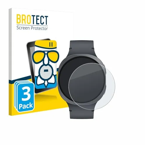 BROTECT Entspiegelungs Schutzglas für Samsung Galaxy Watch 8 (44 mm) (3 Stück) Schutzfolie Matt [Extrem Kratzfest 9H, Anti-Reflex, Anti-Fingerprint]