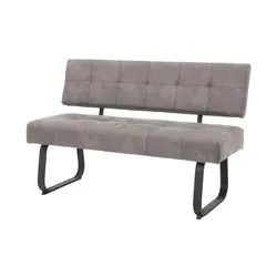 Sitzbank Luise I mit Rückenlehne in grau von Hela