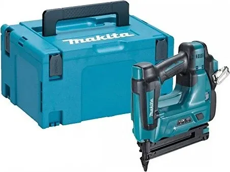 Makita DBN500ZJ Akku-Nagler - Akku-Nagler für End- und Trimmarbeiten, mit integriertem Kompressor für druckluftähnliche Anwendung. Ideal für Paneelinstallationen, leicht und mit variabler Tiefeneinstellung.