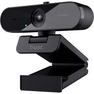Trust TW-200 Full HD-Webcam - Schwarz - Webcams mit Full HD-Qualität für gestochen scharfe Videoanrufe, ideal für Home Office und Online-Streaming.