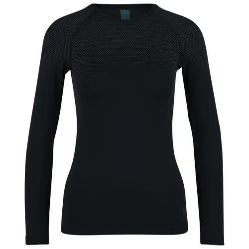 Odlo Performance Light Damen Langarmshirt - Schwarz - XL - Funktionsjacke für Damen, atmungsaktiv und leicht, perfekt für sportliche Outdoor-Aktivitäten.