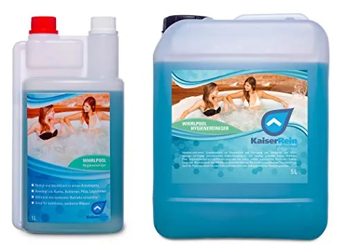 KaiserRein Whirlpool Desinfektionsmittel 1 L & 5 L - Effektive Desinfektion für Whirlpools und Pools, beseitigt Keime und unangenehme Gerüche, sorgt für hygienisch sauberes Wasser.