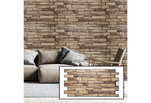 STM Company 3D Wandpaneel 3D-Wandpaneele PVC, Schiefer Optik, 1-20 Platten - 0.5-10 m², (10-tlg) Für Wohnzimmer, Küche & Bad, Einfache DIY-Montage