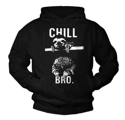 MAKAYA Kapuzenpullover Herren Faultier Lustig Sweatshirt mit Tiermotiv Hoodie Pullover