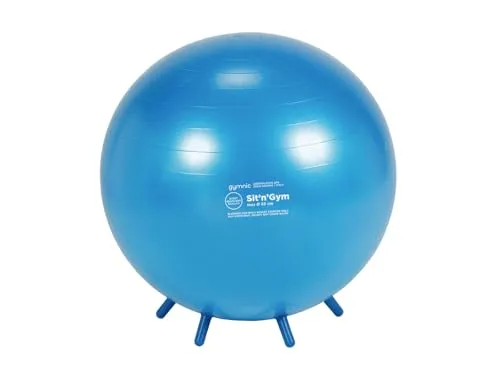 Sit'n Gym Sitzball 65 cm - Der perfekte Bürostuhl Ersatz - Gymnastikball mit 6 Füßen, ideal für eine gesunde Sitzposition und zur Vermeidung von Rückenschmerzen im Büro.
