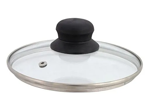 Glasdeckel mit Edelstahlring 12, 14, 16, 18, 20, 22, 24, 26, 28 cm, Ø 18 cm, Ø 14 cm