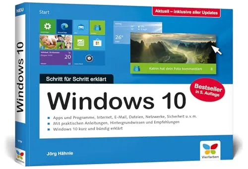 Windows 10: Schritt für Schritt erklärt. Das Handbuch im praktischen Querformat. Komplett in Farbe. Aktuell inkl. Frühjahrs-Update 2020.