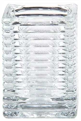Sovie CANDLES Kerzenglas Cube Transparent - 7,5 x 9,5 cm - 1 Stück - Hochwertiges Glas für Sovie® Refill Kerzen - Dekorative Kerzenglas Hülle