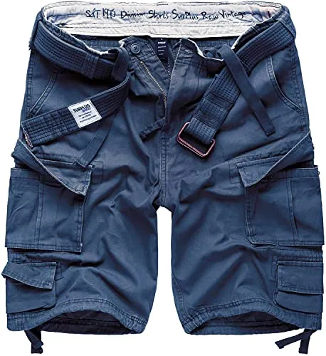 Surplus Raw Vintage Division Herren Cargo Shorts, Navy, L