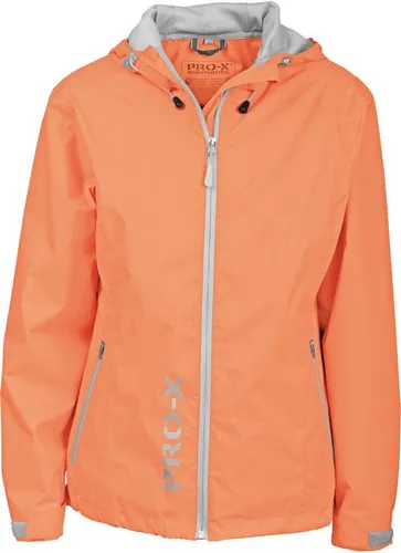PRO-X elements Damen Jacke Flash in Neon Türkis, Größe 38 - Wasserdichte und atmungsaktive Regenjacke für Damen aus PRO5000, perfekt für Outdoor-Aktivitäten. Mit verstellbaren Armabschlüssen und integrierter Packtasche.