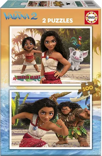 Educa 2x100 Teile Vaiana 2 Puzzle Golden Golden One Size von Educa