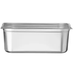 Hendi Behälter GN1/1 Budget Line aus Edelstahl 28 Liter - Gastronormbehälter 1/1 Budget Line, ideal für die sichere Aufbewahrung von Lebensmitteln. Hergestellt aus robustem Edelstahl, stapelbar und mit einziehbaren Griffen für einfachen Transport.