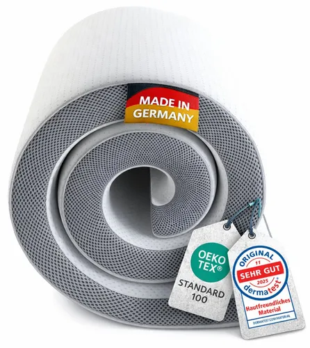KNERST 7-Zonen Komfort Matratzentopper 120x200 cm - Matratzenauflage mit 7 ergonomischen Komfortzonen, atmungsaktiv und pflegeleicht. Ideal für alle Schlafpositionen und Allergiker geeignet.