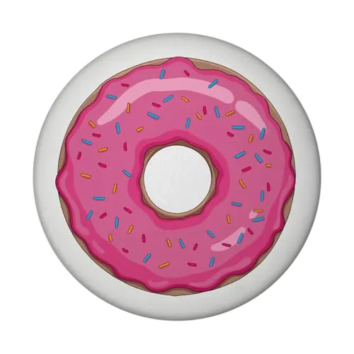 speecheese Donut-Magnet rund mit Flaschenöffner lustig und praktisch für Kühlschrank, 1 Stück, Kunststoff, Dekorative Magnet, Rosa