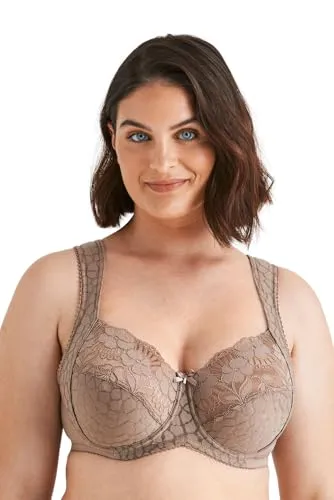 Miss Mary of Sweden Jacquard & Lace Bügel-BH 80C Taupe – Hoher Komfort & Starker Halt - Exklusiver Jacquard & Lace Bügel-BH mit seitlicher Unterstützung und wattierten Trägern. Ideal für schwere Büsten, sorgt für perfekten Sitz und angenehmen Tragekomfort – für Alltag und besondere Anlässe.