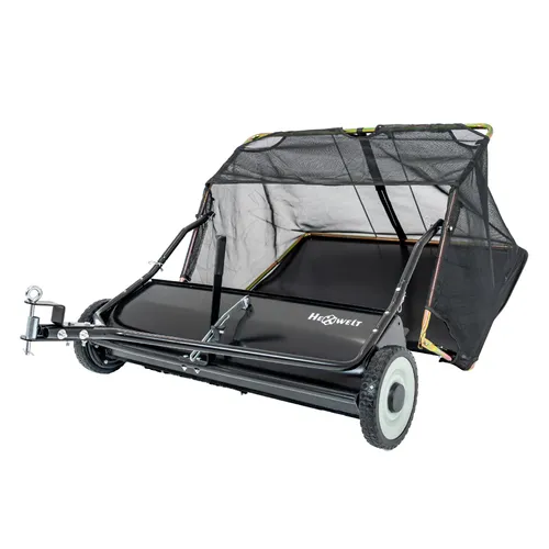 Laub- und Rasensammler HW-Sweeper 370L – Effiziente Gartenkehrmaschine für Rasentraktor und Quad