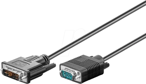 GOOBAY 50989 - Monitorkabel, DVI-A 12+5 Stecker auf VGA Stecker, 1 m