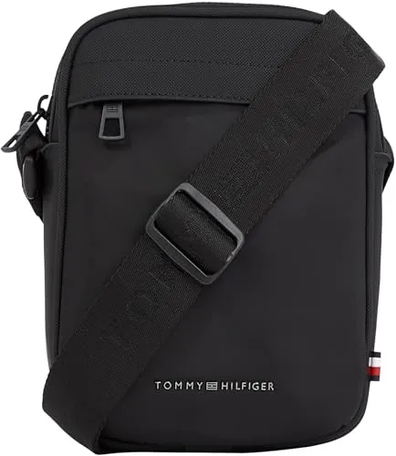 Tommy Hilfiger TH REPREVE MINI REPORTER Umhängetasche - Umhängetasche für Männer aus hochwertigem Lederimitat, mit verstellbarem Schulterriemen und praktischem Vordertaschenfach – ideal für den Alltag.