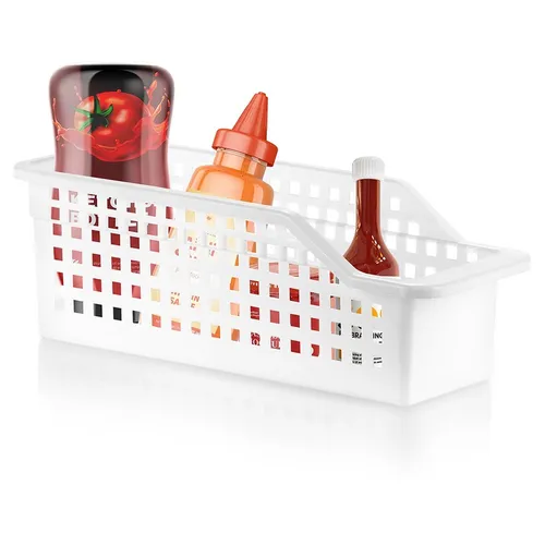 Weißer Kühlschrank-Organizer 34,5 x 13 x 11,5 cm