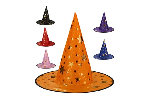 relaxdays Zauberer-Kostüm Zauberhut 6er Set