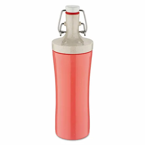 Koziol Trinkflasche Plopp To Go, Wasserflasche, Materialmix, Nature Coral 425 ml
