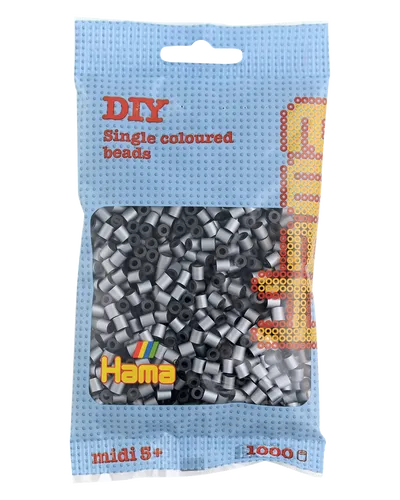 Midi Bügelperlen - Silber 207-62 Ø 5 mm Hama Perlen Steckperlen Beads 1000