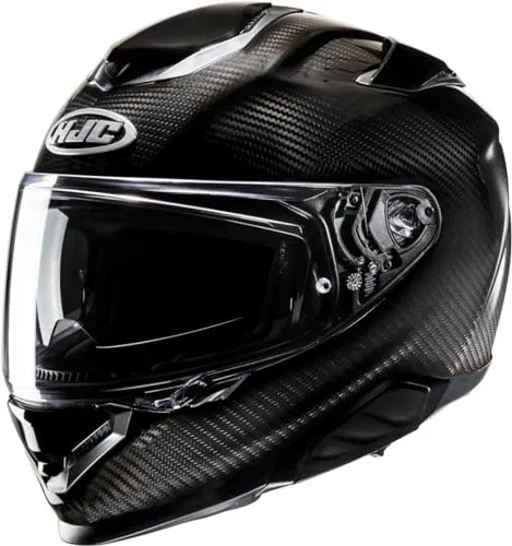 HJC RPHA 71 Carbon Integralhelm schwarz, L - Motorradhelm aus leichtem Carbon mit integrierter Sonnenblende und optimaler Belüftung. Ideal für Brillenträger, komfortabel und sicher geprüft nach ECE 22.06.
