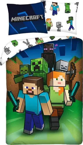 Minecraft Bettbezug Monster Jäger - 140 x 200 cm - Baumwolle