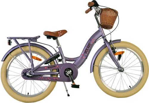 VOLARE Kinderfahrrad Blossom 20 Zoll, lila - 3-Gang Schaltung - Jugend- & Kinderfahrräder mit charmantem Blütendesign, 3-Gang Schaltung für vielseitige Fahrten und zusätzliche Sicherheit durch Hand- und Rücktrittbremse.