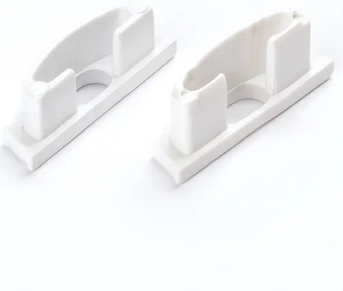 Endkappen für Aluminium Profile 1090 2 Stück Endstücke für LED Strip Schienen bis B15mm, weiß
