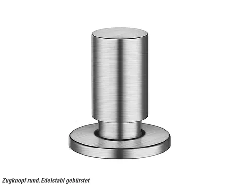 Blanco Zugknopf - Ablaufventil Zughebel für IF- und U-Modell Spülen - Sanitärinstallation, eleganter Zugknopf aus gebürstetem Edelstahl für einfache Bedienung des Ablaufsystems, passend für InFino® und Standard-Ablaufsysteme.