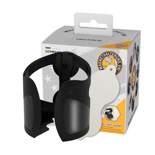 Magnet-Halterung Uni inkl. Haft-Buddy für Nicht magnetische Oberflächen UMH-2NM-HB-SET - Magnethaken mit extrem starkem Halt durch Neodym-Magnete, ideal für Camping und Werkstatt, rückstandsfrei ablösbar und schont empfindliche Oberflächen.