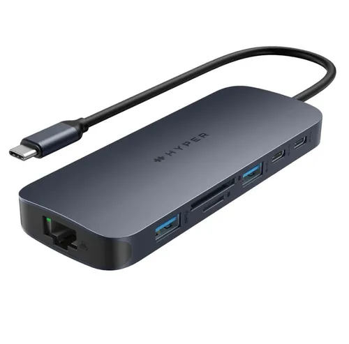 Hyper HyperDrive EcoSmart Gen.2 Dual HDMI USB-C 11-in-1 Hub w 140 W PD3.1 Pass-Thru - For MST enabled devices