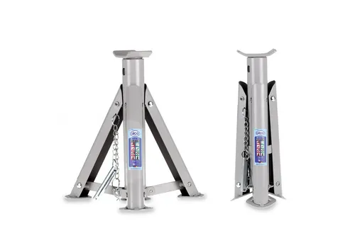 Alca Auto Lift Fix Faltbarer Unterstellbock 2er-Set, 3t - Stützböcke mit 3 Höhenverstellungen, faltbar und stabil. Ideal für sicheres Arbeiten unter Fahrzeugen.