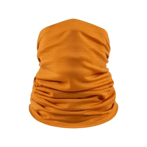 TOM FYFE Premium Merino Schlauchschal Unisex Kurkuma - Vielseitiger Begleiter - Pflegeleichter Schlauchschal aus 100 % Merinowolle, maschinenwaschbar und schnell trocknend. Ideal für Alltag, Sport und Reisen, bietet er hervorragenden Tragekomfort ohne Kratzen.