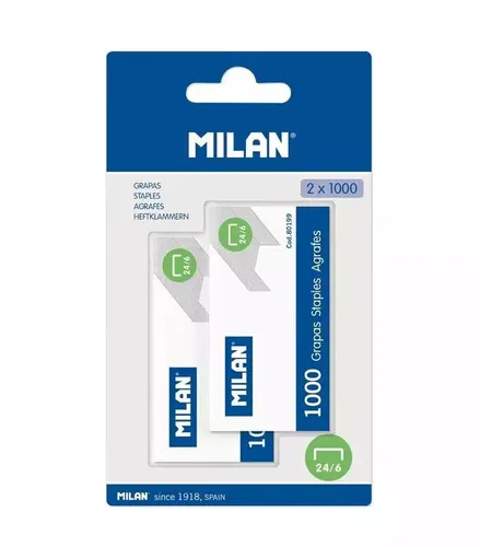 Zszywki metalowe 24/6 1000szt. 2 op. MILAN Milan 8411574095989