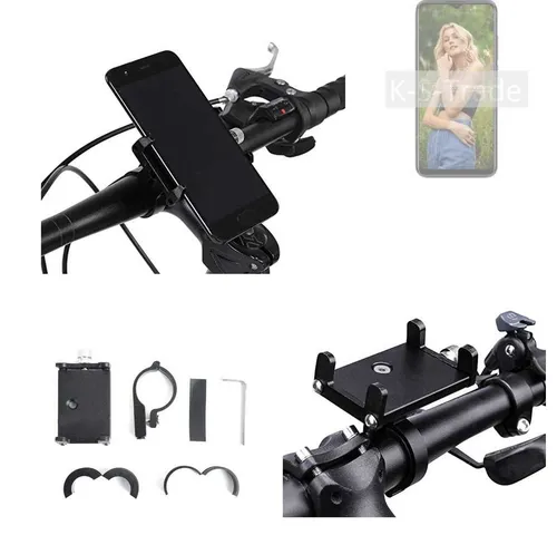 K-S-Trade Smartphone-Halterung für BLU G35 - Fahrrad Halterung Schwarz - Praktische Smartphone-Halterung für BLU G35, ideal für Fahrradtouren. Sicherer Halt an der Lenkerstange, robust und wetterfest für den täglichen Einsatz.