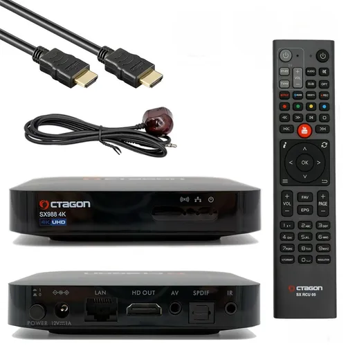 Octagon SX988 4K UHD - Linux E2 IP-Receiver mit Quad-Core Prozessor, gestochen scharfe 4K-Auflösung und vielseitige Mediaplayer-Funktionen