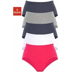 PETITE FLEUR Damen Taillenslip im Multipack - Funktionsunterwäsche im 5er-Pack aus hochelastischem Pikee für optimalen Tragekomfort und perfekte Passform.