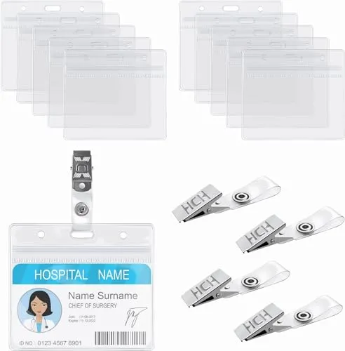 DERAYEE 21-teiliges Namensschild-Etui für Ausweiskarten, Schule, Büro, Kreditkarten, Führerschein