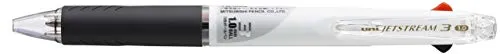 uni-ball 245300 - Tintenroller UB JETSTREAM, 3 Schreibfarben, weiß, 1 Stück