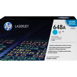 Original HP Toner 648A CE261A für CP4025 - Neu umverpackt - Toner für HP Color LaserJet CP4025, Kapazität: 11.000 Seiten in cyan. Garantierte 100%-ige Funktionsfähigkeit und passend für zahlreiche Modelle – ideal für hochwertige Druckergebnisse.