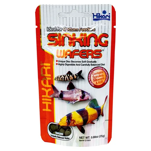 Hikari Sinking Wafers 25g Aquarium Sinkfutter Tabletten Bodenfisch Wels Schmerle