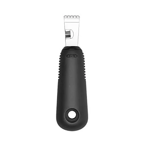Good Grips Zester für Zitrusfrüchte - Sonstige Küchenhelfer - Präziser Schalenabrieb für intensives Aroma, ideal für Zitronen, Limetten, Orangen und Grapefruits. Ergonomischer Griff für bequeme und sichere Anwendung.