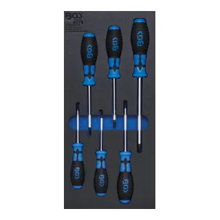 BGS T-Profil 6 Schraubendreher Set für Werkstattwagen - Handwerkzeug-Sets mit 6 präzisen Innensechskant-Schraubendrehern, ideal für professionelle Werkstätten und Heimwerkerprojekte.