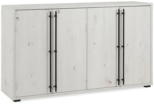 Finori Sideboard Almo 51A - Modernes Design in Artisan Oak - Elegantes Sideboard in weiß mit Dekor Artisan Oak, bietet großzügigen Stauraum und pflegeleichte Oberflächen für ein stilvolles Zuhause.