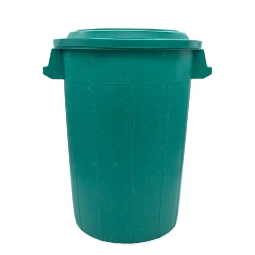 Spetebo Universaltonne 70 Liter - Praktische grüne Tonne mit Deckel - Haushaltszubehör - Mit 70 Litern Fassungsvermögen und 2 Tragegriffen ist diese robuste Kunststofftonne ideal für die Aufbewahrung.